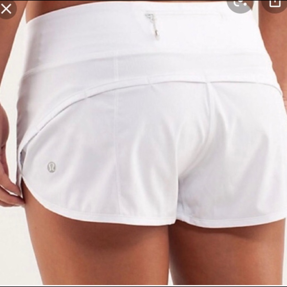 White Lululemon shorts
